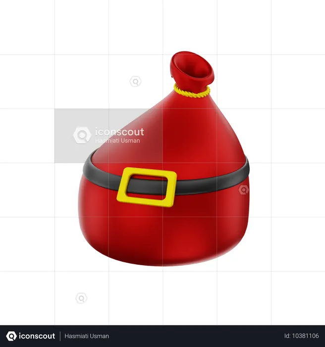 Bolsa de papai noel  3D Icon