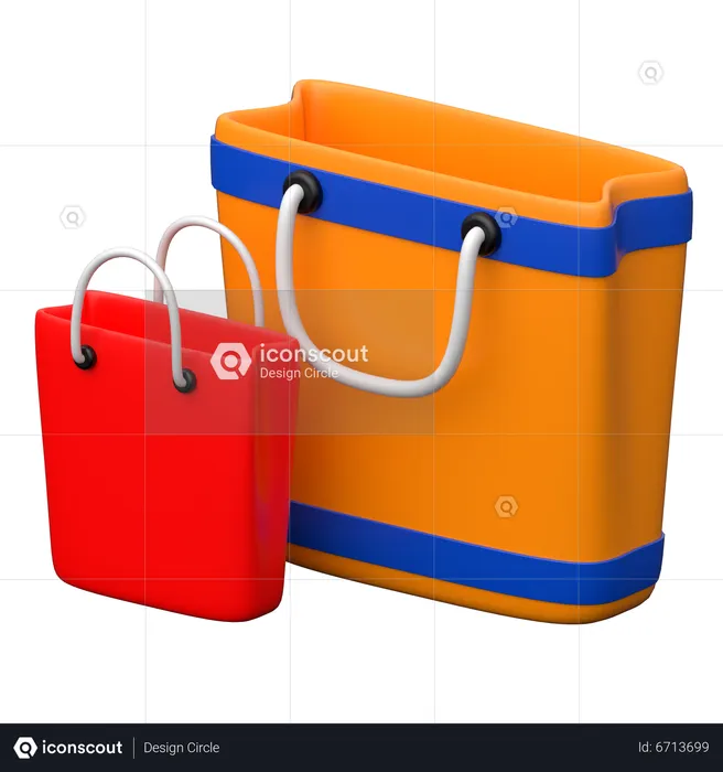 Bolsas de compra  3D Icon