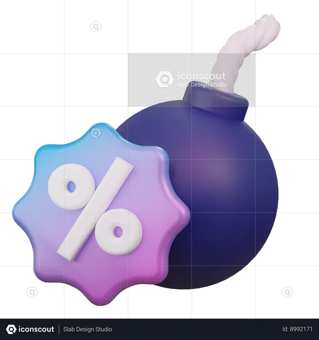 Bomb Sale  3D Icon