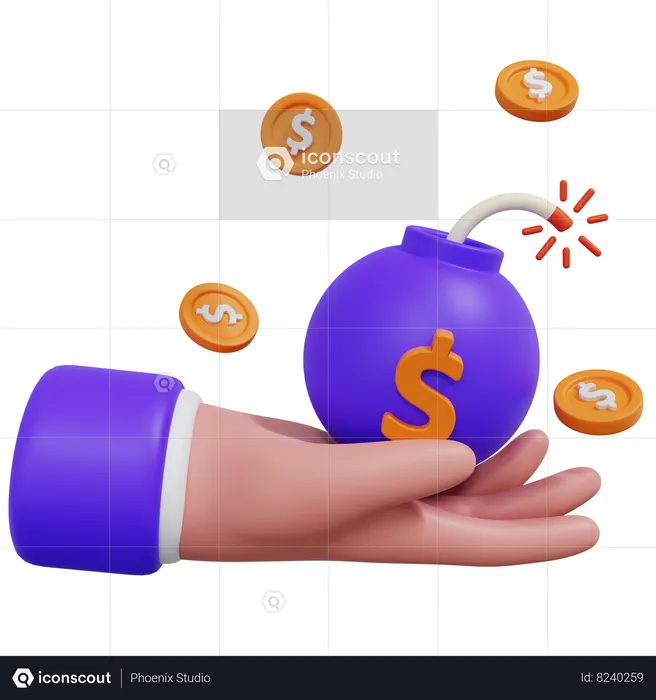 Bomba de dinero  3D Icon