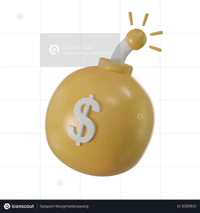 Bomba do dólar  3D Icon