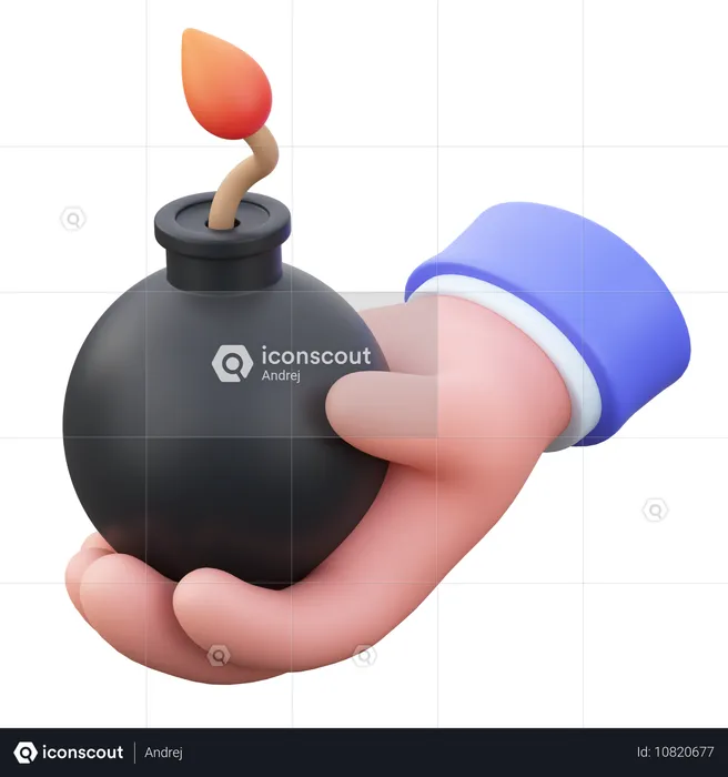 Bomba na mão  3D Icon