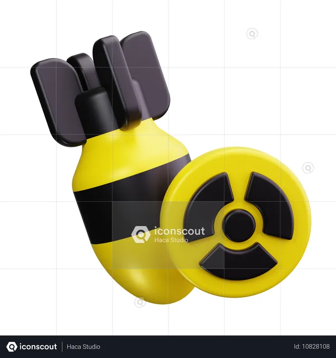 Bomba nuclear  3D Icon