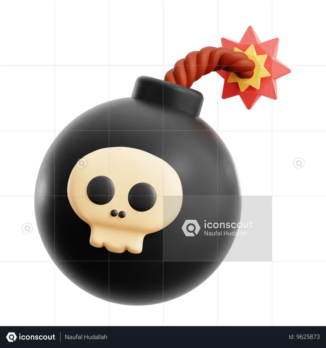 Crâne de bombe  3D Icon