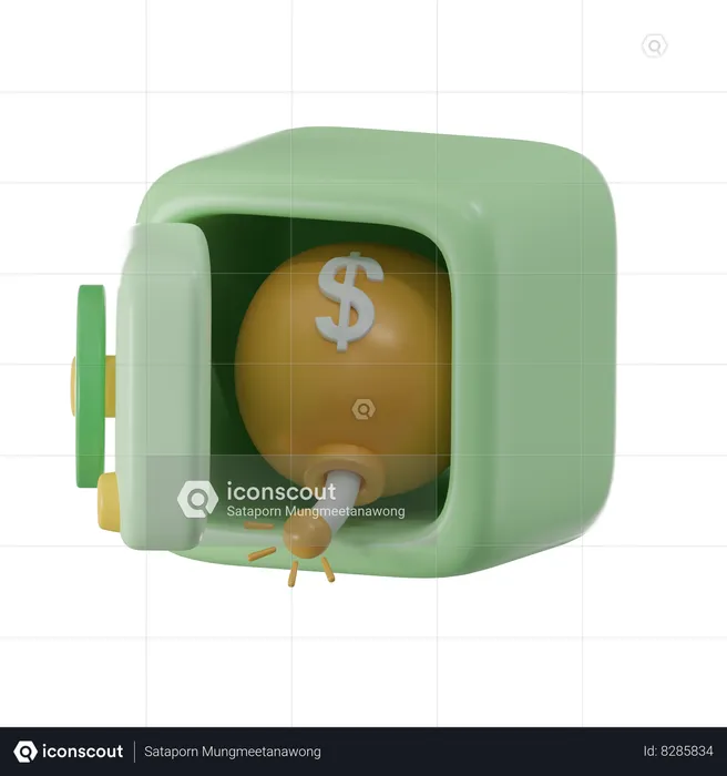 Bombe à dollars  3D Icon