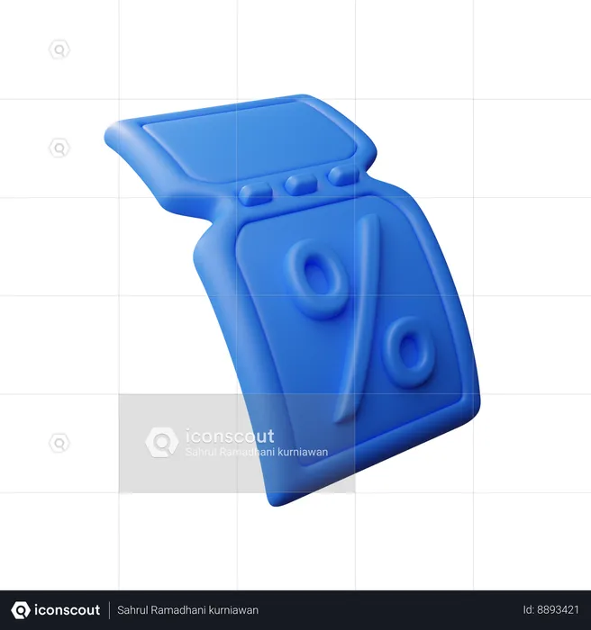 Bon de réduction  3D Icon