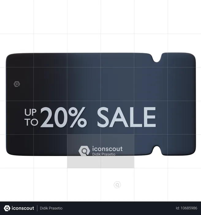 Bon de réduction de 20 %  3D Icon