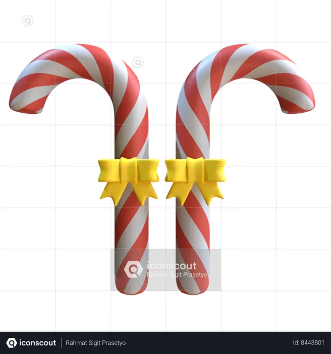 Un baton de bonbon  3D Icon