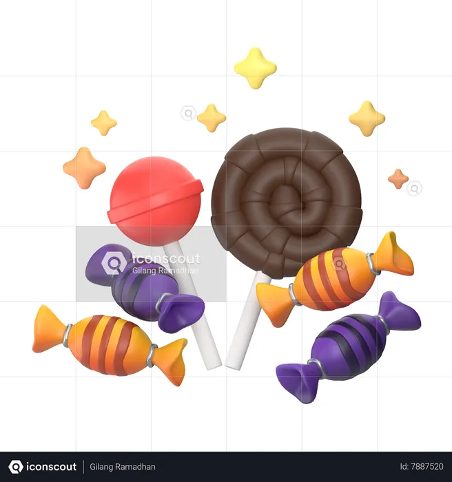 Bonbons  3D Icon