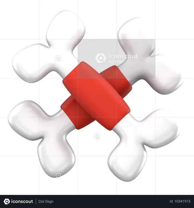 Bone  3D Icon