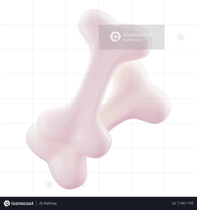 Bone  3D Icon