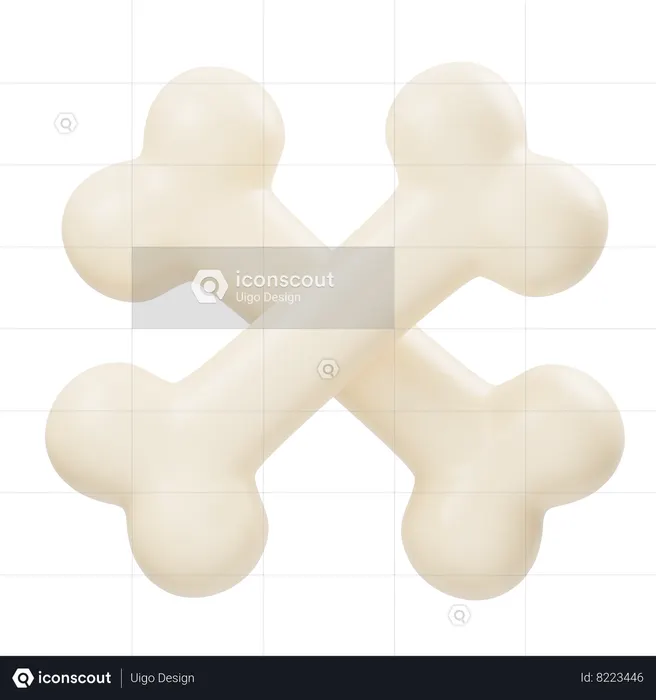 Bone  3D Icon
