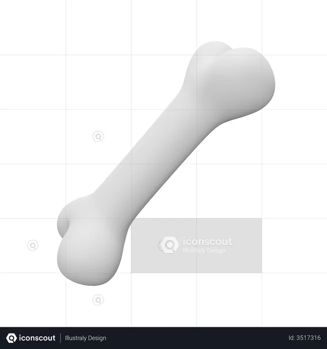 Bone  3D Icon