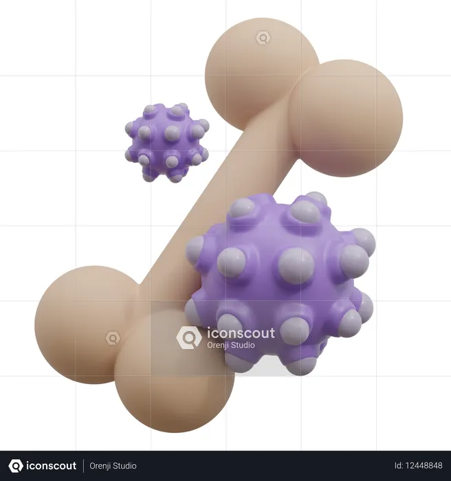 骨がん  3D Icon
