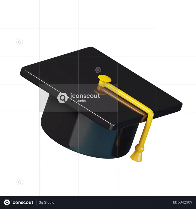 Chapéu de graduação  3D Icon