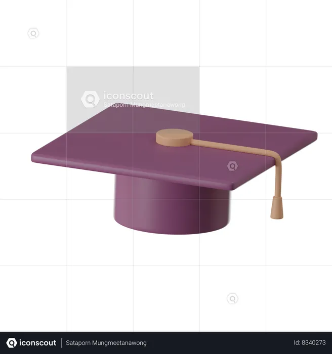 Boné de graduação  3D Icon