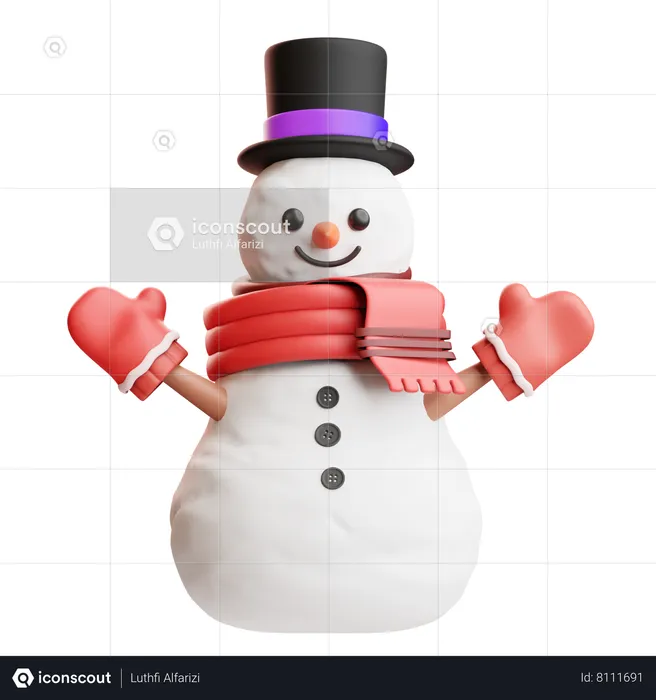 Boneco de neve  3D Icon