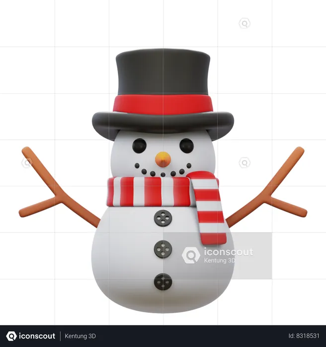 Boneco de neve  3D Icon