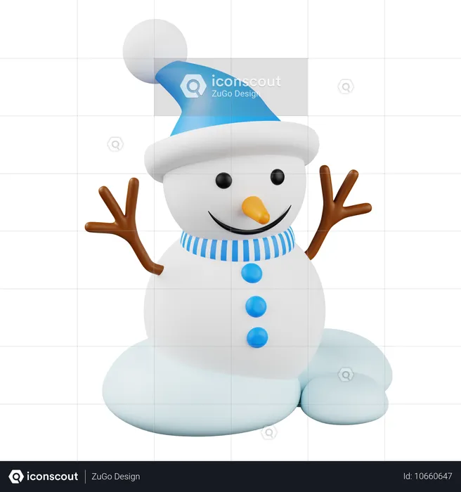 Boneco de neve  3D Icon