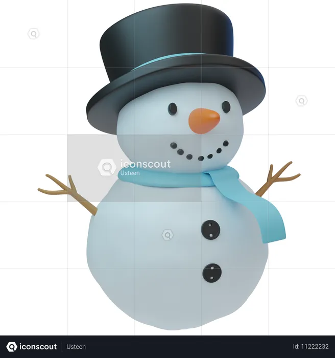 Boneco de neve  3D Icon