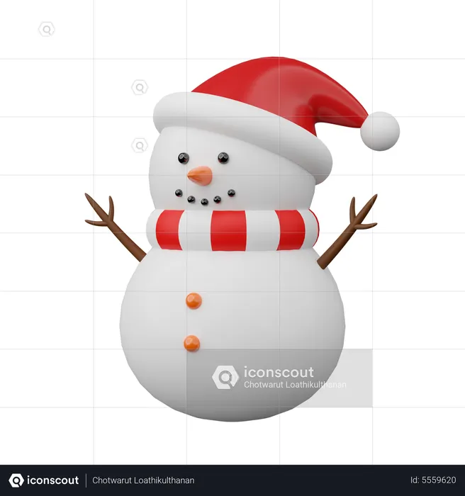 Boneco de neve  3D Icon