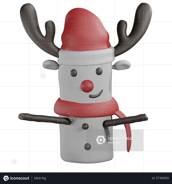 Boneco de neve  3D Icon