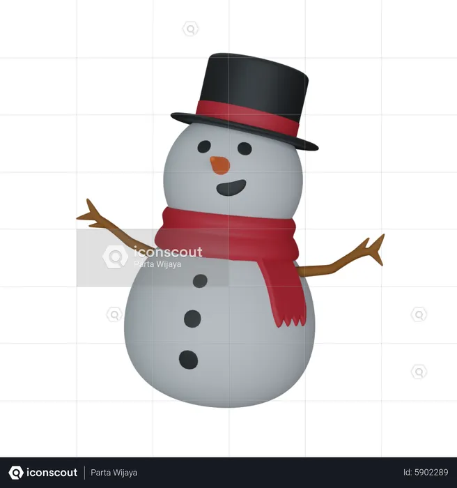 Boneco de neve  3D Icon