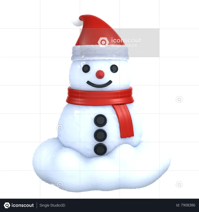 Boneco de neve  3D Icon