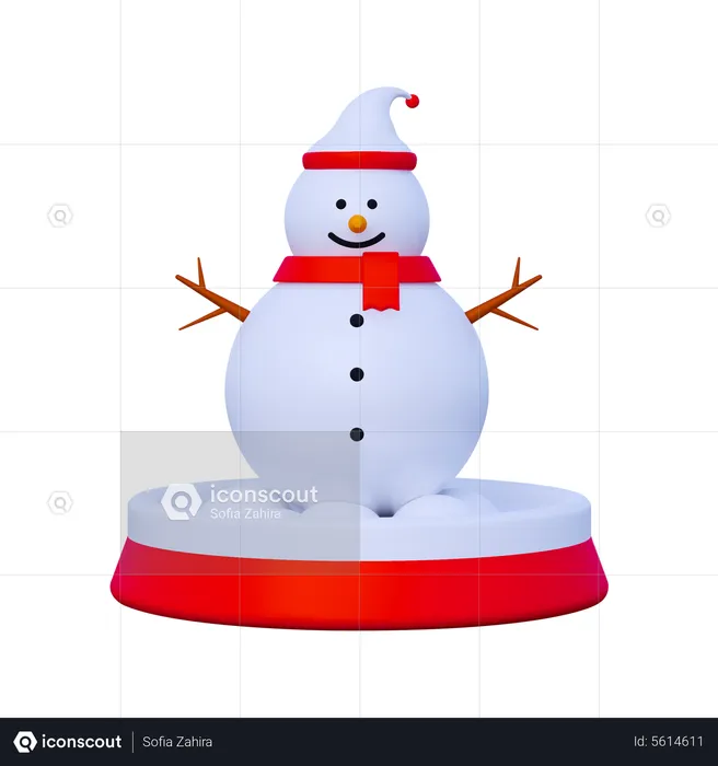 Boneco de neve de natal  3D Icon