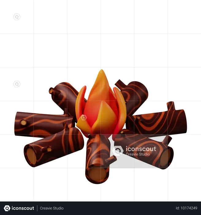 Bonfire  3D Icon