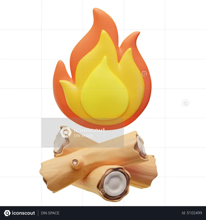 Bonfire  3D Icon