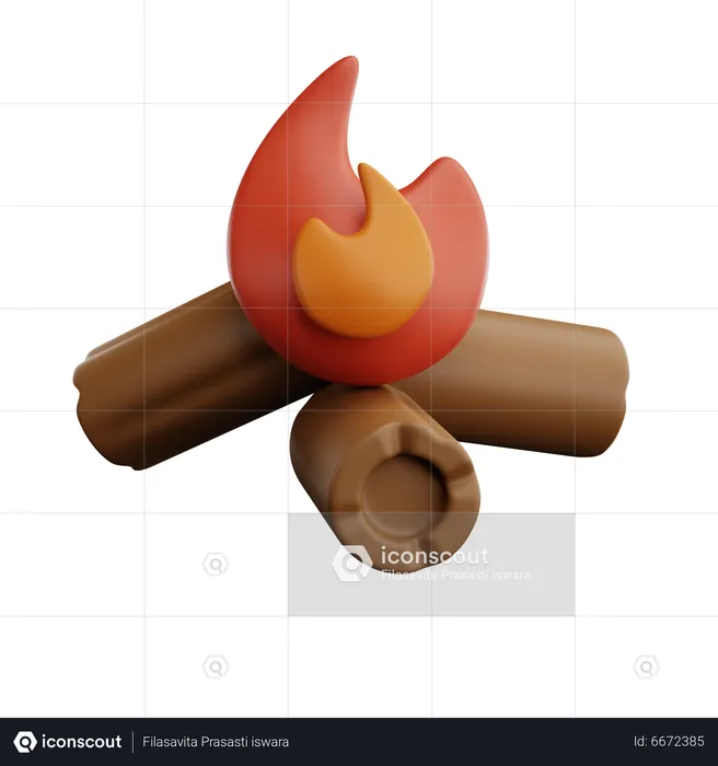 Bonfire  3D Icon