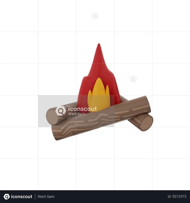 Bonfire  3D Icon