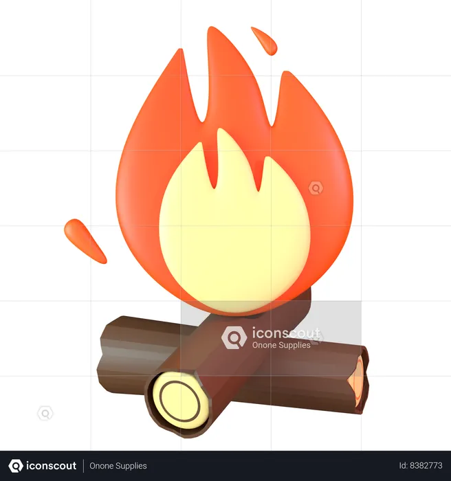 Bonfire  3D Icon