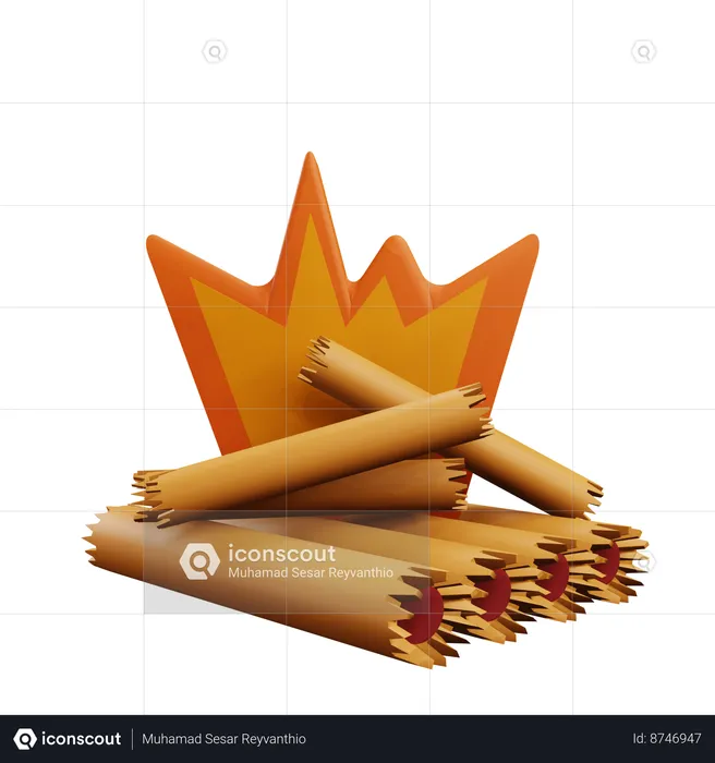 Bonfire  3D Icon