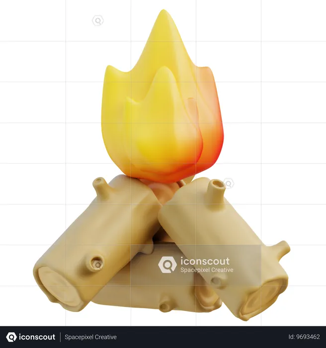 Bonfire  3D Icon