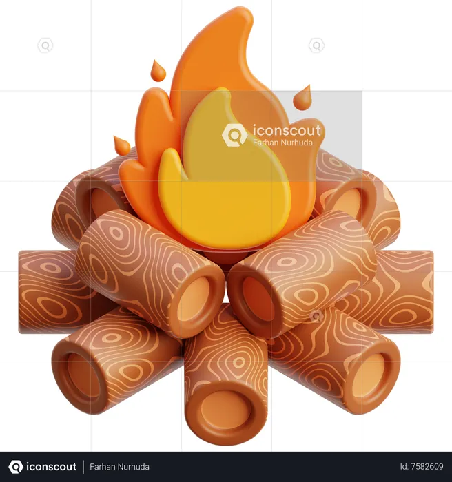 Bonfire  3D Icon