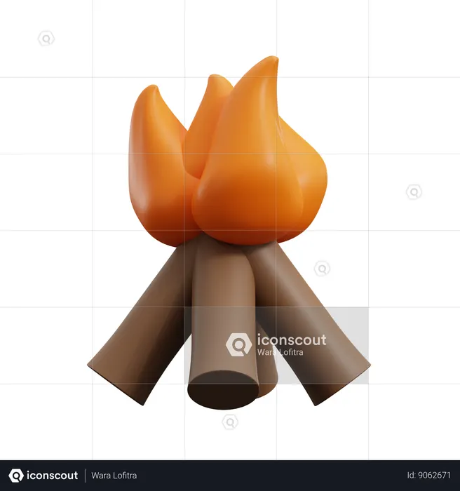 Bonfire  3D Icon