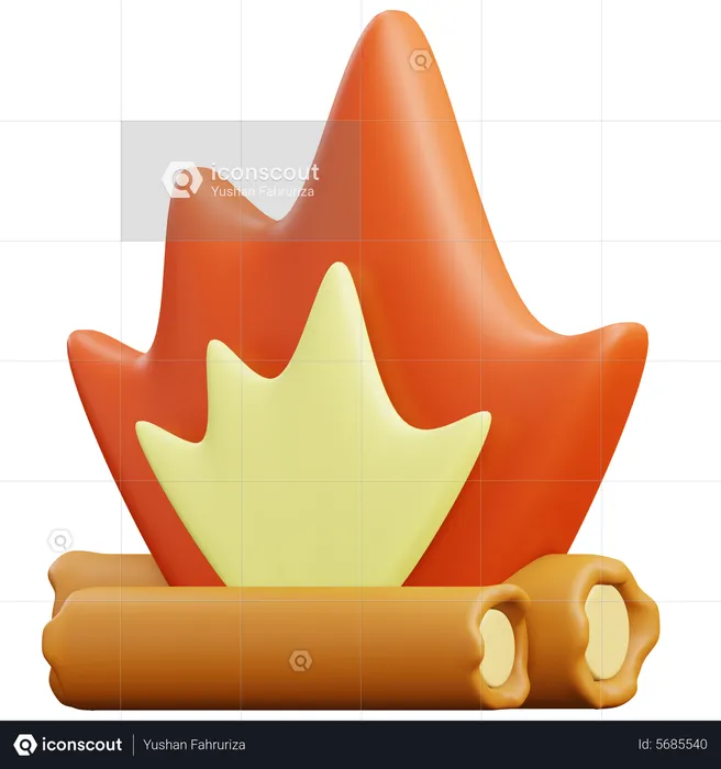 Bonfire  3D Icon