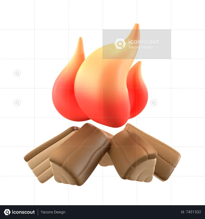 Bonfire  3D Icon