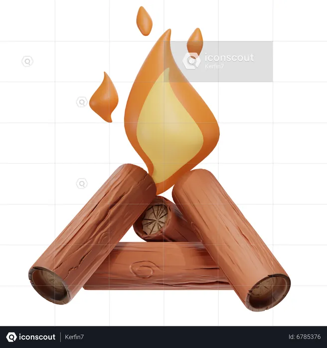 Bonfire  3D Icon