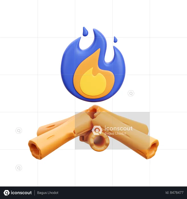 Bonfire  3D Icon