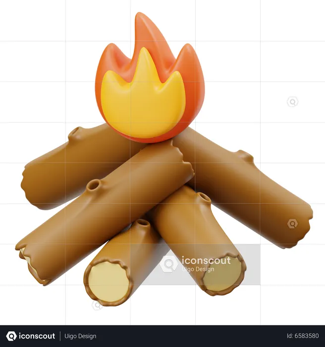 Bonfire  3D Icon