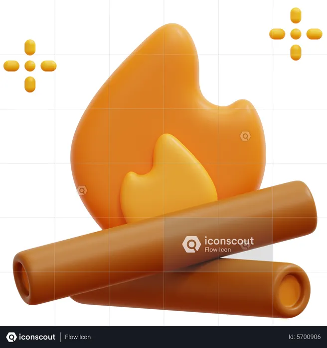 Bonfire  3D Icon