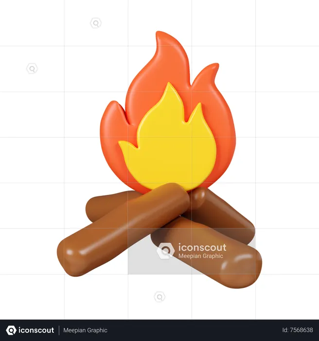 Bonfire  3D Icon