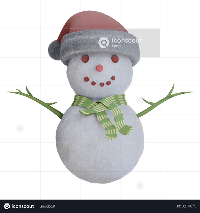 Bonhomme de neige  3D Icon