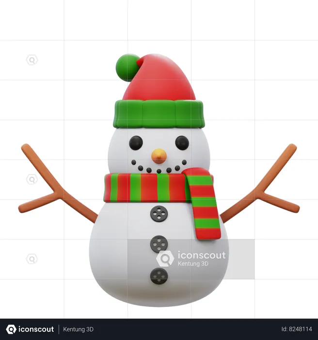 Bonhomme de neige  3D Icon