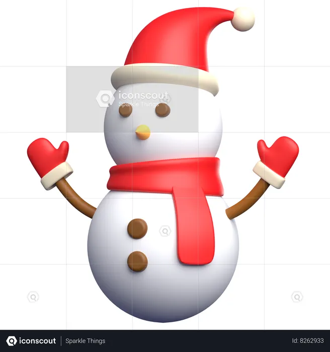 Bonhomme de neige  3D Icon