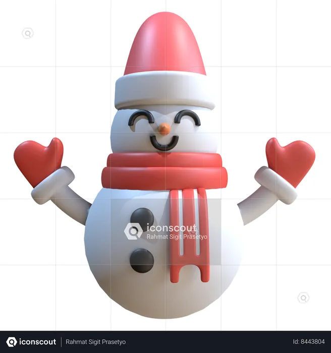 Bonhomme de neige  3D Icon