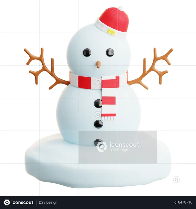 Bonhomme de neige  3D Icon